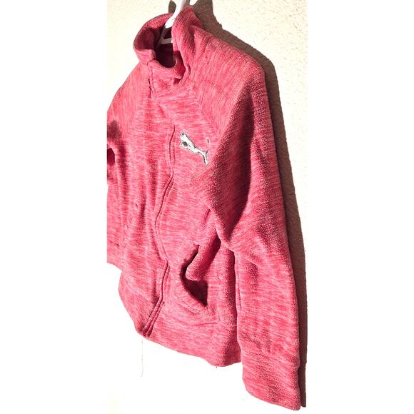Puma Heather Pink Fleece Sweatshirt Jacket (Girls 8-10) - Picture 5 of 9